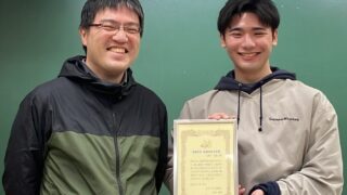 小野太稚君(B3)が2024年度基礎実習発表会で最優秀発表者に選出されました